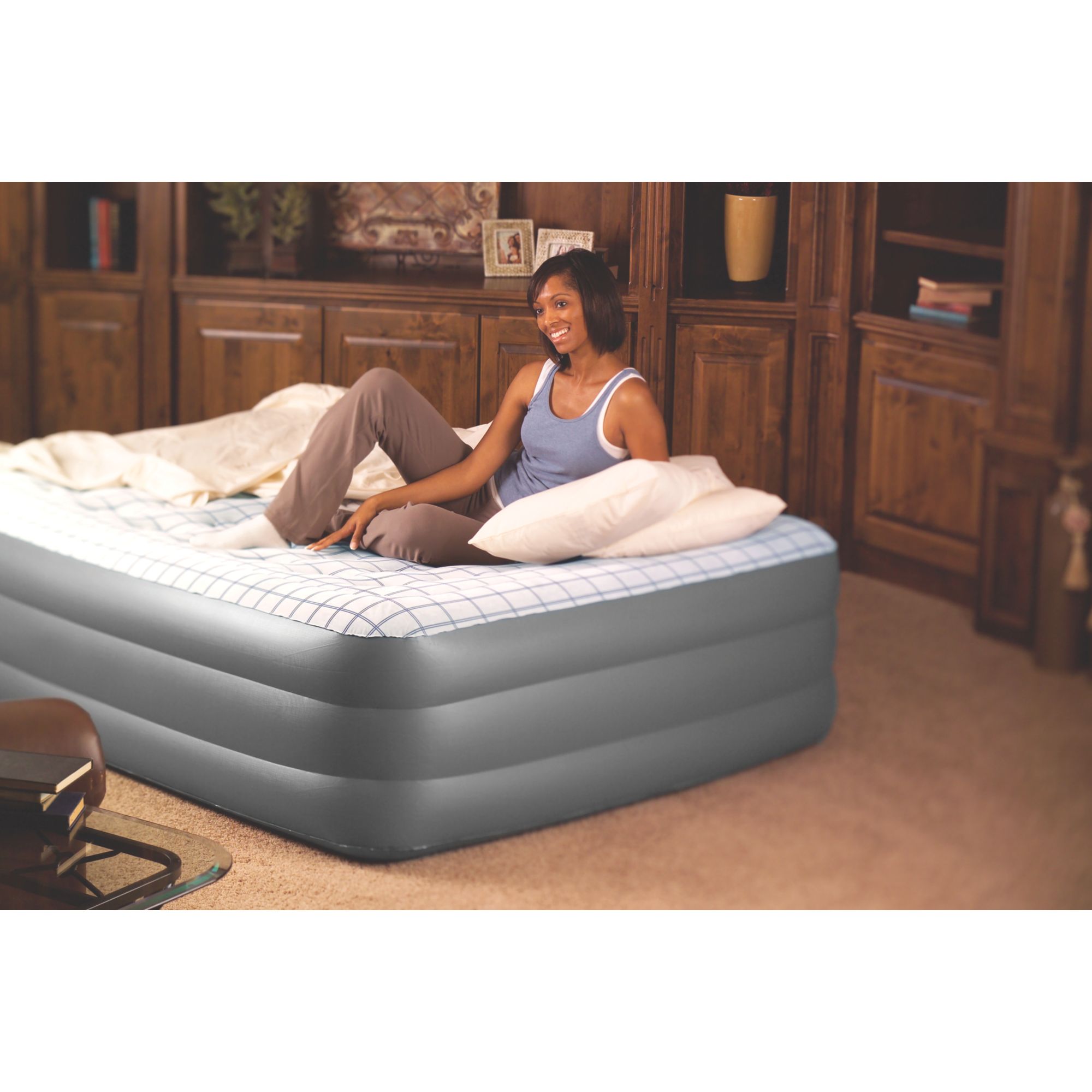 Coleman Premium Double High SupportRest Airbed with Built in Pump