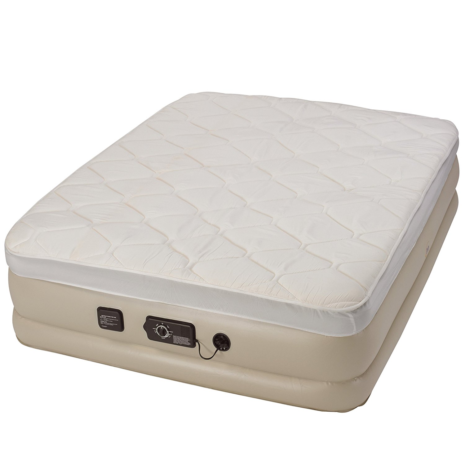 Serta Raised Comfort Coil Airbed with NeverFlat Pump inflated