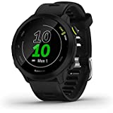 Black garmin watch with green numbers