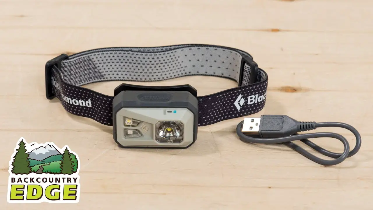 gray headlamp with rechargeable cord