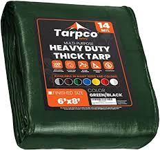 folded green Tarpco tarp