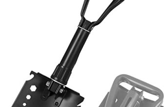 black Redcamp shovel with gray case