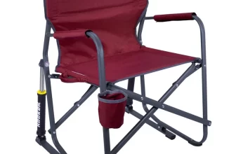 red GCI rocker for outdoors