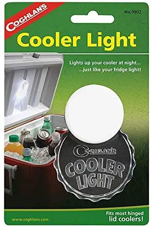 white round light inside of opened cooler