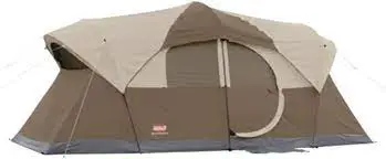 Coleman 10 person tan and brown tent