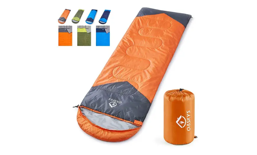 orange sleeping bag by oaskys