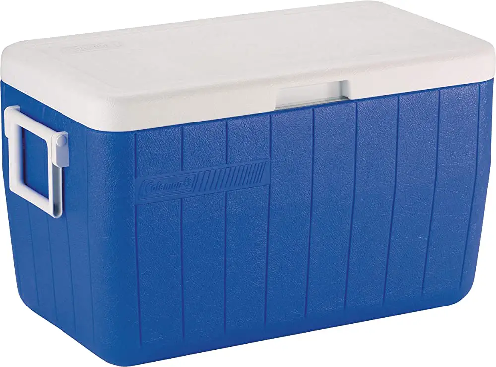 48 quart teal and blue Coleman cooler