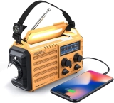Raynic 5000 Solar Hand Crank Emergency Weather Alert Portable Radio