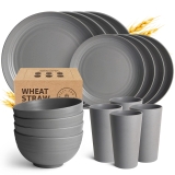 Teivio Kitchen Wheat Straw Dinnerware Set