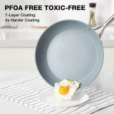 HLAFRG Nonstick Pan 8 Inch Frying Pan with Lid